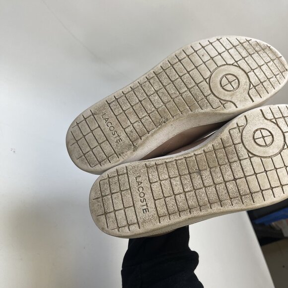 Lacoste Carnaby EVO Metallic Light Pink Sneakers Preppy Womens Size 7.5 US - Picture 5 of 14